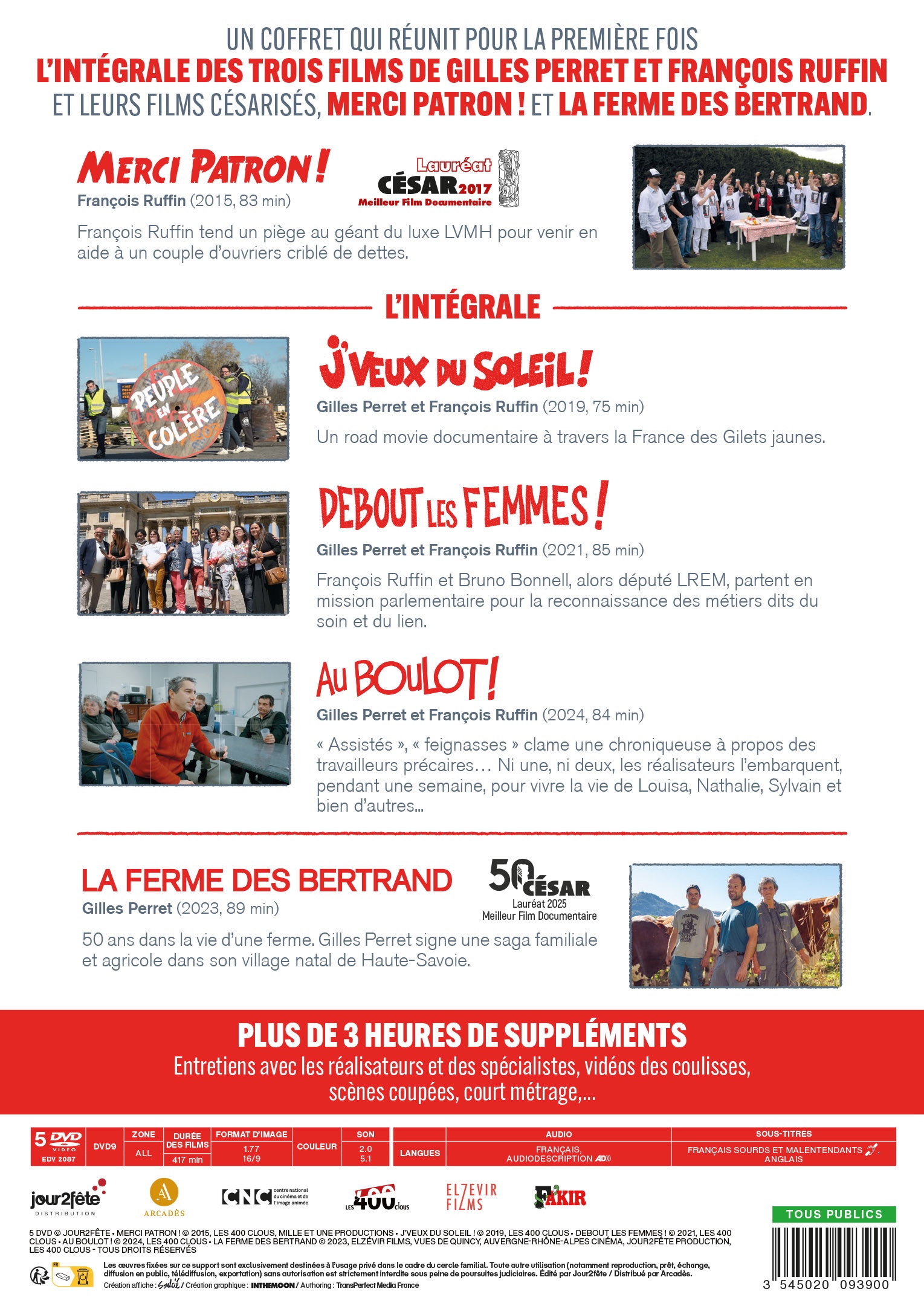 Coffret Gilles Perret, François Ruffin - 5 DVD – Image 2